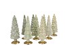 TWINKLE NORDIC GREEN MIX GLASS TREE MATT ASS 9X25CM