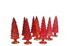 TWINKLE JOLLY RED MIX GLASS TREE SHINY ASS 9X25CM