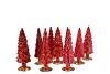TWINKLE JOLLY RED MIX GLASS TREE SHINY ASS 9X25CM