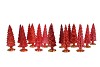 TWINKLE JOLLY RED MIX GLASS TREE SHINY ASS 10x30CM
