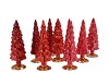 TWINKLE JOLLY RED MIX GLASS TREE SHINY ASS 10x30CM