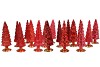 TWINKLE JOLLY RED MIX GLASS TREE SHINY ASS 10X35CM