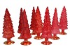 TWINKLE JOLLY RED MIX GLASS TREE SHINY ASS 10X35CM