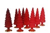 TWINKLE JOLLY RED MIX GLASS TREE MATT ASS 10x30CM
