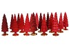 TWINKLE JOLLY RED MIX GLASS TREE MATT ASS 10X35CM