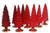 TWINKLE JOLLY RED MIX GLASS TREE MATT ASS 10X35CM