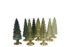 TWINKLE MAJESTIC GREEN MIX GLASS TREE SHINY ASS 9X25CM