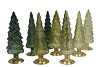 TWINKLE MAJESTIC GREEN MIX GLASS TREE SHINY ASS 10X35CM