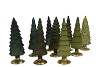 TWINKLE MAJESTIC GREEN MIX GLASS TREE MATT ASS 10x30CM