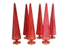 TWINKLE JOLLY RED MIX GLASS TREE SHINY ASS 11X45CM