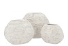 MIKA NORDIC WHITE VASE OVAL STRUCTURE 34X14X27CM