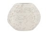 MIKA NORDIC WHITE VASE OVAL STRUCTURE 41X15X32CM