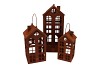 RUSTY SCOTTISH BROWN HOUSE CANDLE 28X62CM