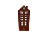 RUSTY SCOTTISH BROWN HOUSE CANDLE 23X40CM