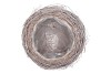 NATURE ELM BRANCH WHITE PLANTER WITH BOTTOM 20X18CM