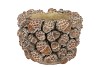 CONCRETE SCOTTISH BROWN PINECONE POT 20X20X14CM