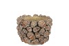 CONCRETE SCOTTISH BROWN PINECONE POT 15X15X10CM