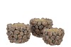 CONCRETE SCOTTISH BROWN PINECONE POT 15X15X10CM