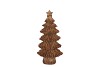 WONDERLAND SCOTTISH BROWN TREE STAR 8X6X14CM NM