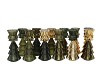 JAZZ MAJESTIC GREEN T-LIGHT X-MAS TREE ASS 11X28CM NM