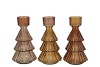 JAZZ SCOTTISH BROWN T-LIGHT X-MAS TREE ASS 11X20CM