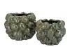 MILOU MAJESTIC GREEN POT ACORNS ALLOVER 25X25X18CM