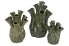 MILOU MAJESTIC GREEN VASE AGLIO ORGANIC 18X18X20CM
