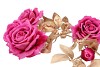 SILK ROSE GOLDIE 5X FUCHSIA 116CM