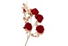 SILK ROSE GOLDIE 5X DARK RED 116CM