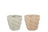 MAE COZY SAND VASE SWIRL 18X18X16CM