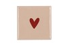 TILE HEART BEIGE BROWN 10X10X1CM