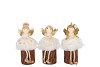 LOULOU COZY SAND SITTING GIRL WOOD ASS 9X9X17CM