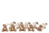 LOULOU COZY SAND HANGER BEAR WITH HAT ASS 7X8X11CM