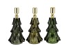 JAZZ MAJESTIC GREEN CANDLE HOLDER X-MAS TREE ASS 10X20CM