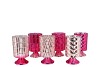 JAZZ JOLLY FUCHSIA T-LIGHT ON FOOT ASS 10X17CM