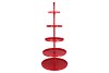 STORAGE SHELF SWIRL JOLLY RED 63X63X155CM