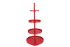 STORAGE SHELF SWIRL JOLLY RED 56X56X125CM