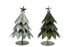 GLAM NORDIC SILVER GREEN MIX TREE IRON ASS 14X14X18CM