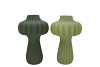 LUXX MAJESTIC GREEN VASE LANTERN ASS 17X17X28CM