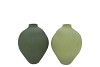 LUXX MAJESTIC GREEN VASE ORGANIC ASS 17X17X23CM