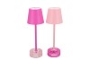 LUCE JOLLY PINK GLASS ON FOOT LED ASS 11X11X33CM