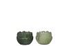 COCO MAJESTIC GREEN CANDLE HOLDER BOWL ASS 9X9X6CM
