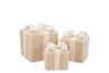 SPARKLE GIFTBOX COZY SAND TEDDY LED S/3 10X11/13X13/15X17CM