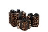 SPARKLE GIFTBOX LEOPARD LED S/3 10X11/13X13/15X17CM