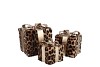 SPARKLE GIFTBOX LEOPARD LED S/3 10X11/13X13/15X17CM