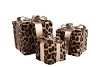 SPARKLE GIFTBOX LEOPARD LED S/3 15X18/20X23/25X28CM