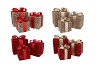 SPARKLE GIFTBOX RED LED S/3 10X11/13X13/15X17CM NM