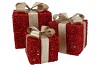 SPARKLE GIFTBOX RED LED S/3 10X11/13X13/15X17CM NM