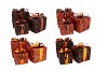 SPARKLE GIFTBOX BROWN LED S/3 10X11/13X13/15X17CM NM