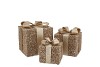 SPARKLE GIFTBOX COZY GOLD LED S/3 10X11/13X13/15X17CM